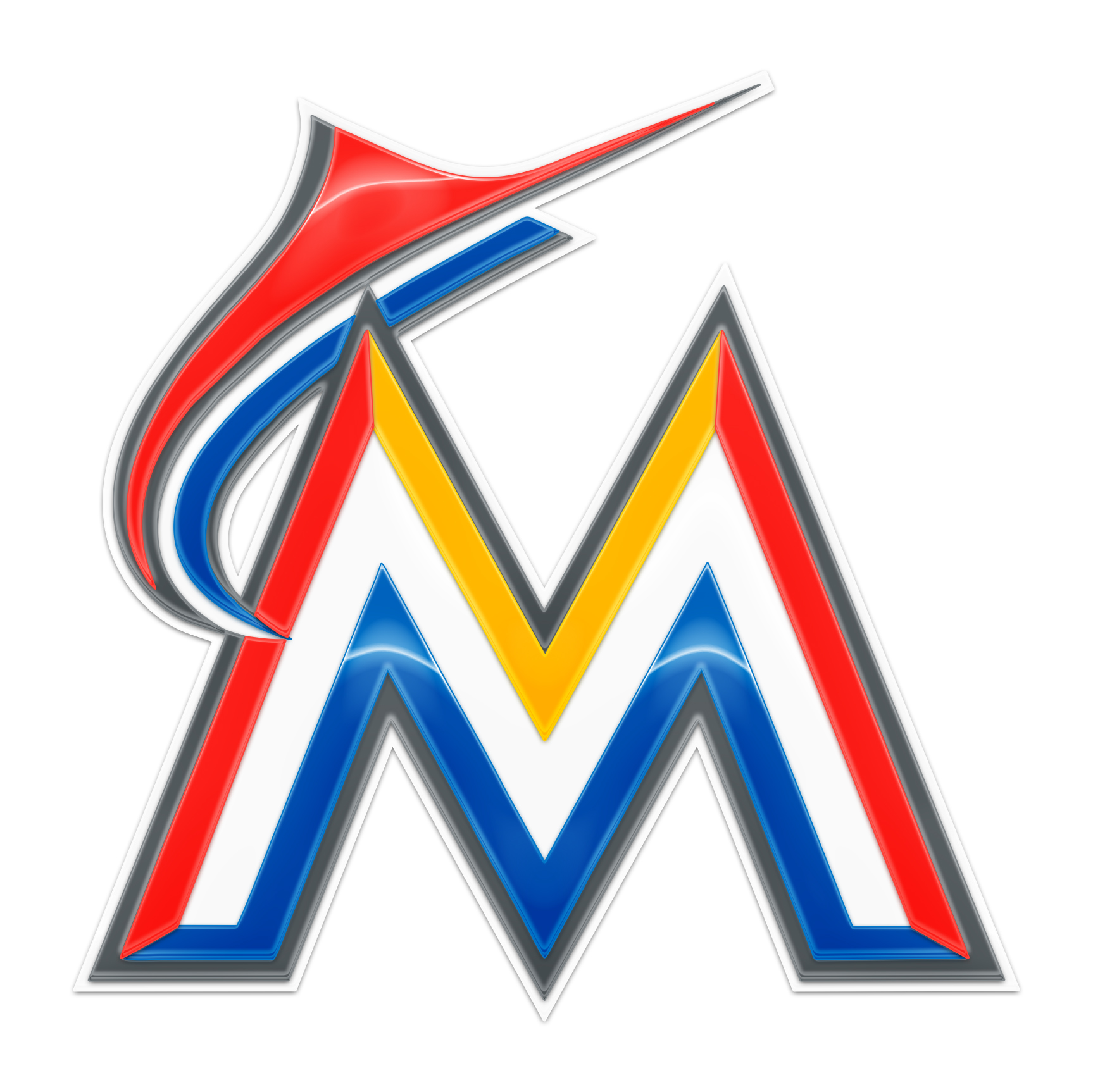 Miami Marlins Crystal Logo iron on paper